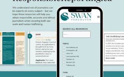 NEWS RELEASE: SWAN Vancouver launches new online resource for reporting on sex work