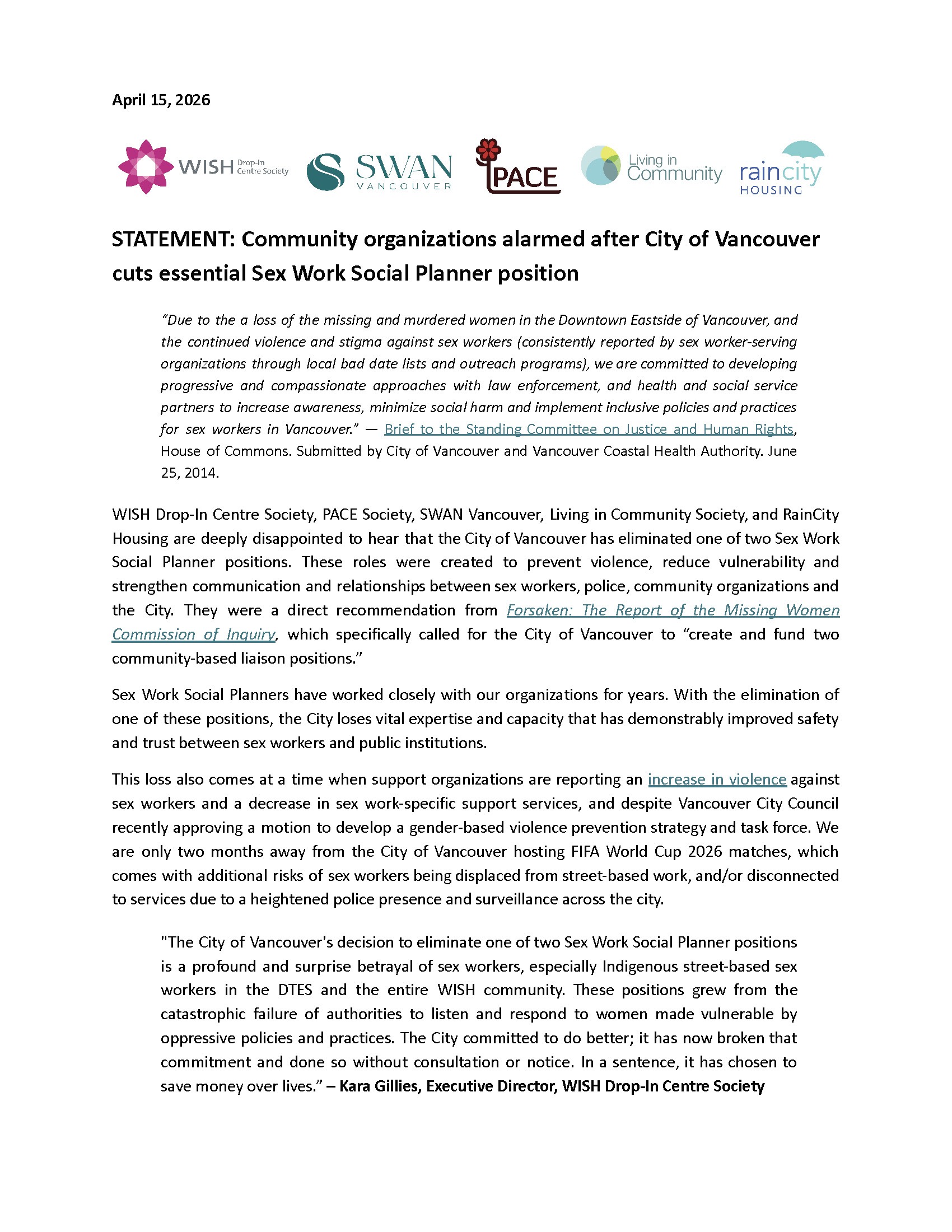 STATEMENT_ Sex Work Social Planner (1)_Page_1 Immigration and Refugee Protection Regulations Sex Work Prohibition
